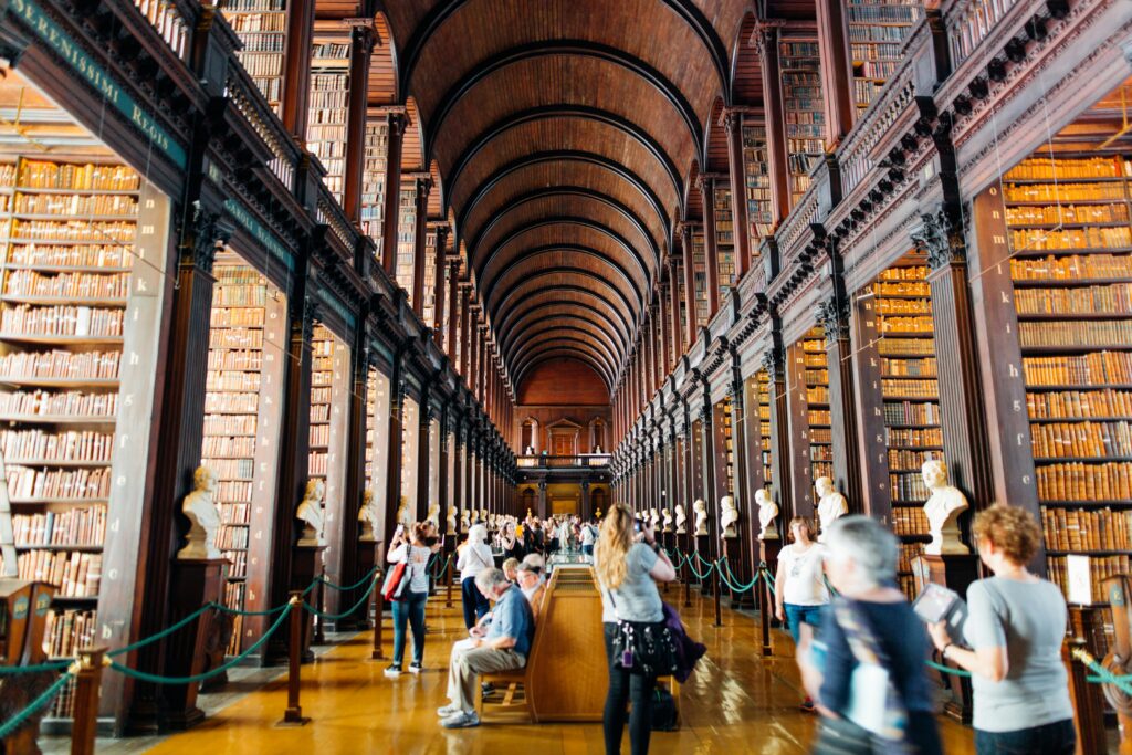 Erasmus Student Library Scene A library scene ideal for Erasmus students studying abroad